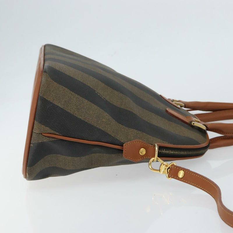 【日本直送】FENDI 胡桃色帆布手提包 PVC 兩用 黑色 棕色 正品 146951-2