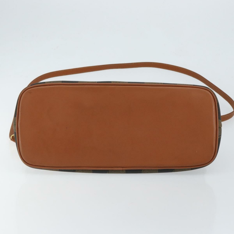 【日本直送】FENDI 胡桃色帆布手提包 PVC 兩用 黑色 棕色 正品 146951-4