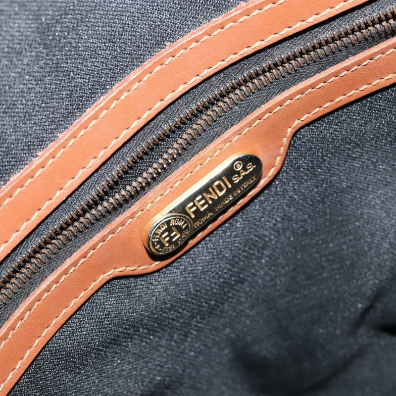 【日本直送】FENDI 胡桃色帆布手提包 PVC 兩用 黑色 棕色 正品 146951-19