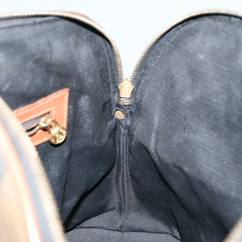 【日本直送】FENDI 胡桃色帆布手提包 PVC 兩用 黑色 棕色 正品 146951-20