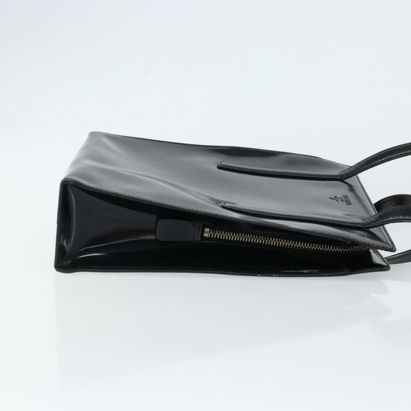 【日本直送】PRADA 琺瑯黑銀色手提包 Auth 146981-2