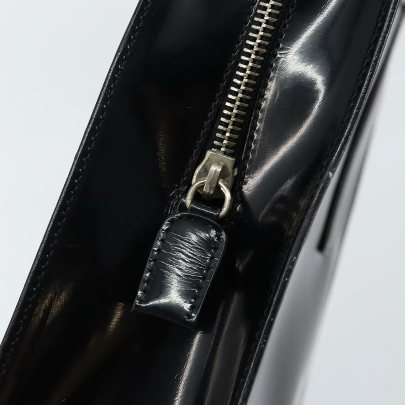 【日本直送】PRADA 琺瑯黑銀色手提包 Auth 146981-9