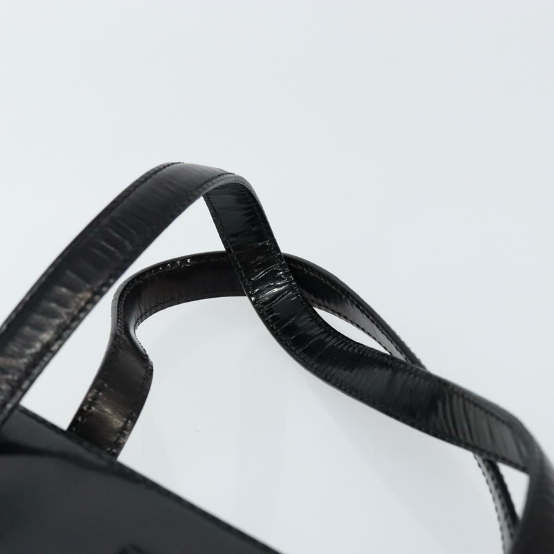 【日本直送】PRADA 琺瑯黑銀色手提包 Auth 146981-13