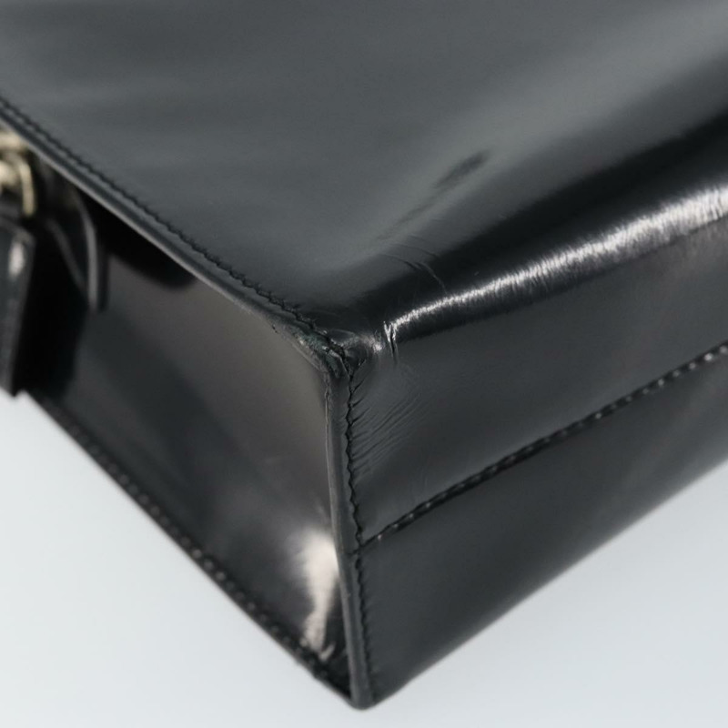 【日本直送】PRADA 琺瑯黑銀色手提包 Auth 146981-14