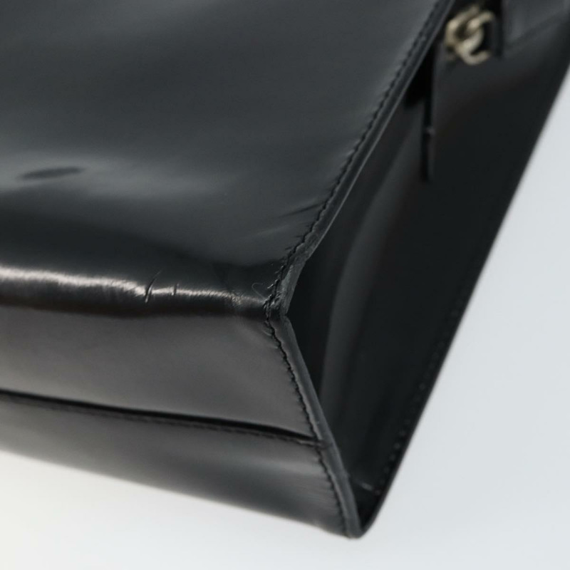 【日本直送】PRADA 琺瑯黑銀色手提包 Auth 146981-15