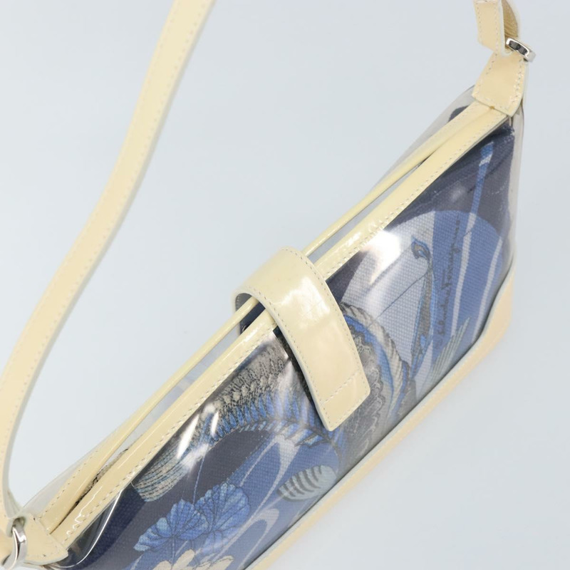 【日本直送】Salvatore Ferragamo 琺瑯奶油藍單肩包 Auth 121303-5