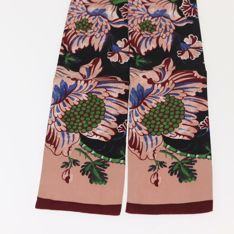 【日本直送】路易威登 Bando 花卉絲巾 黑色真絲 MP1905 LV Auth am9451-6