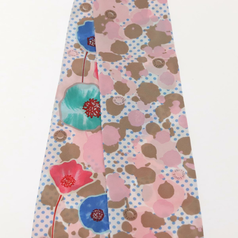 【日本直送】路易威登 Bando 復古花卉絲巾 粉紅色米色 M75214 LV 正品 am9452-4