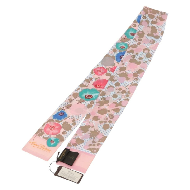 【日本直送】路易威登 Bando 復古花卉絲巾 粉紅色米色 M75214 LV 正品 am9452-7