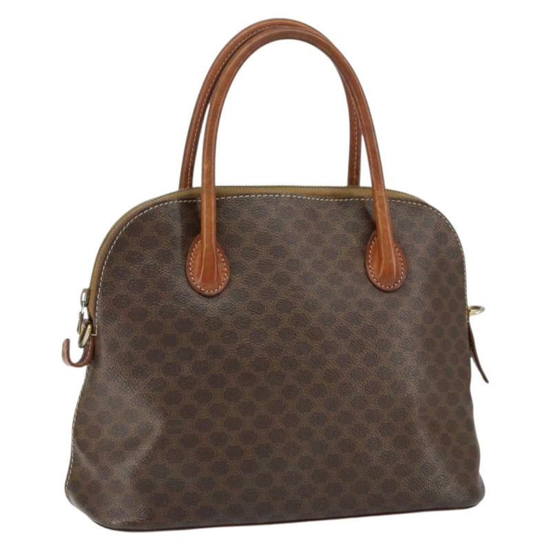 【日本直送】CELINE Macadam帆布手提包 PVC皮革 棕色 金色 正品 146916-0