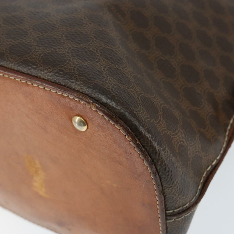 【日本直送】CELINE Macadam帆布手提包 PVC皮革 棕色 金色 正品 146916-13