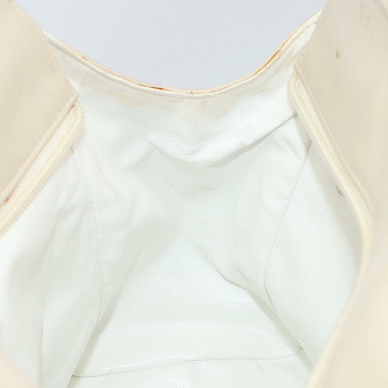 【日本直送】FENDI Wave Stitch 手提包 皮革 象牙色 金色 正品 146950-17