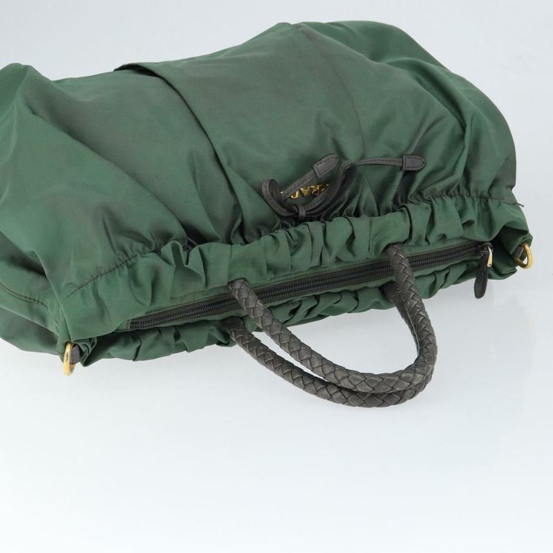 【日本直送】PRADA 尼龍綠金色手提包 正品 146925-5