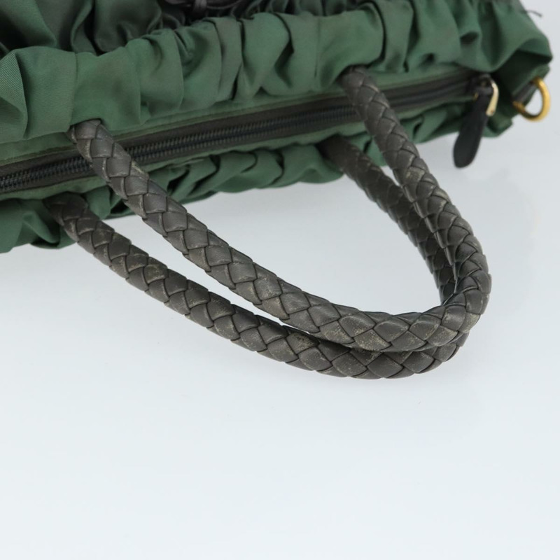 【日本直送】PRADA 尼龍綠金色手提包 正品 146925-6