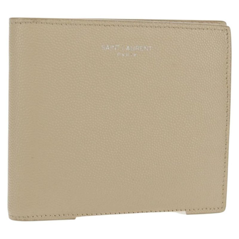 【日本直送】SAINT LAURENT 米色真皮錢包 正品 am9533M-0