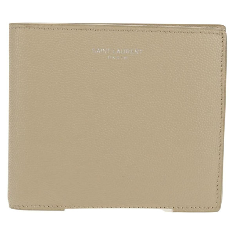 【日本直送】SAINT LAURENT 米色真皮錢包 正品 am9533M-1
