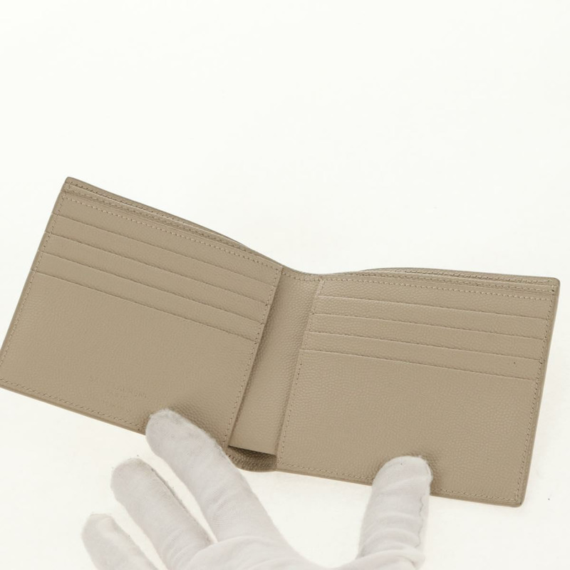 【日本直送】SAINT LAURENT 米色真皮錢包 正品 am9533M-12