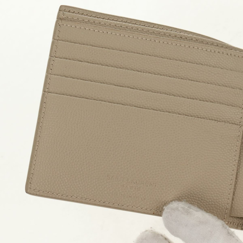 【日本直送】SAINT LAURENT 米色真皮錢包 正品 am9533M-13