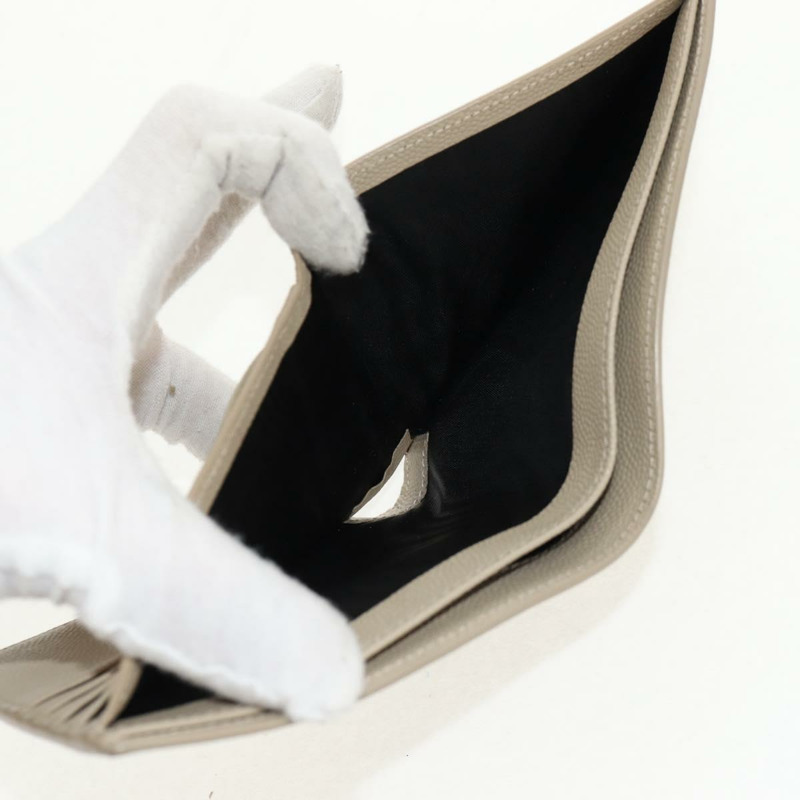 【日本直送】SAINT LAURENT 米色真皮錢包 正品 am9533M-16