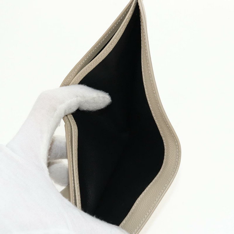 【日本直送】SAINT LAURENT 米色真皮錢包 正品 am9533M-17