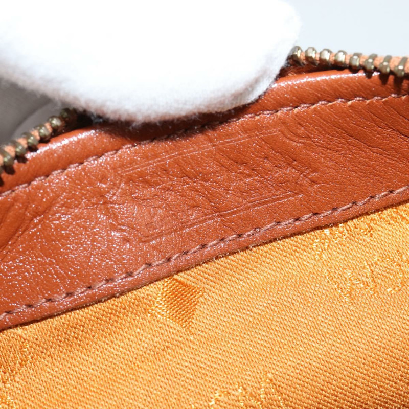 【日本直送】MCM Logoogram Vicetos 波士頓包 PVC 皮革 2way 棕色金色 Auth am9555-16