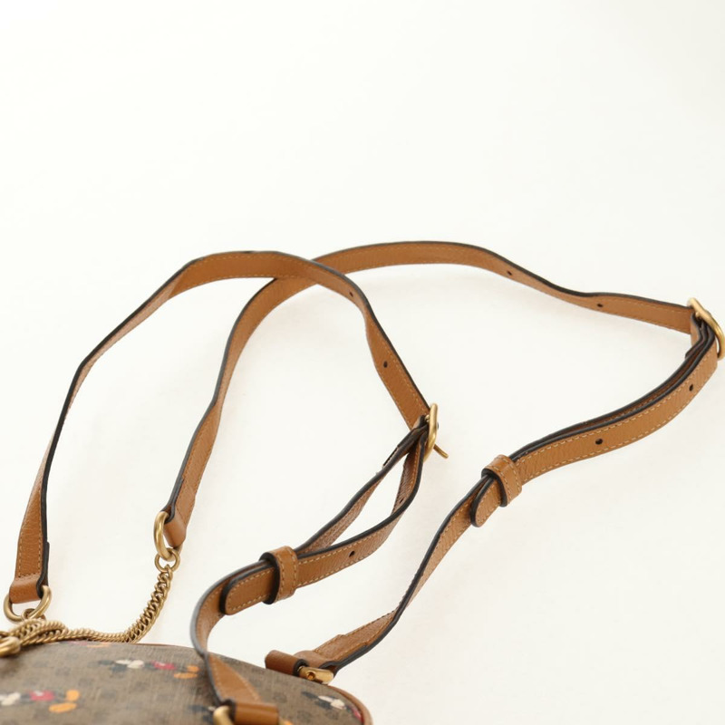 【日本直送】GUCCI Micro GG Supreme Disney迷你雙肩包 PVC 米色 金色 603730 Auth am9564M-8