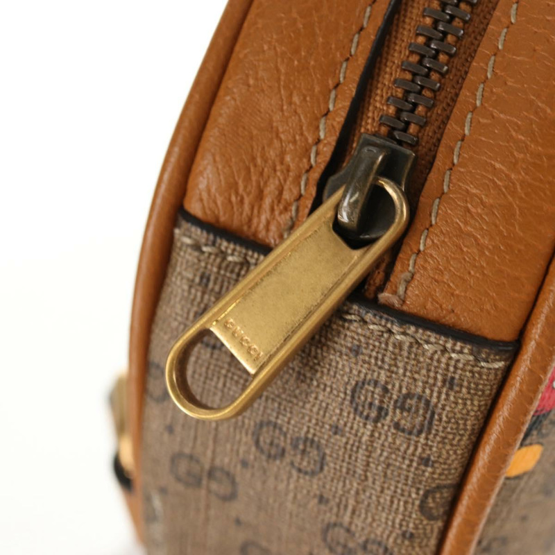 【日本直送】GUCCI Micro GG Supreme Disney迷你雙肩包 PVC 米色 金色 603730 Auth am9564M-12