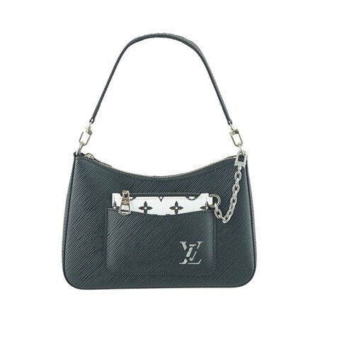LV M80689 Marelle 黑色EPI皮革二用 肩背包 斜背包(附購證)