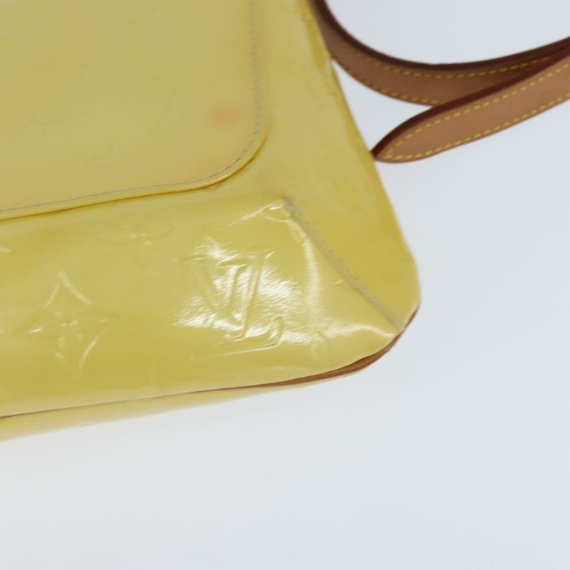 【日本直送】路易威登 Monogram Vernis Thompson Street 手袋 亮黃色 M91071 正品 BA7213-8