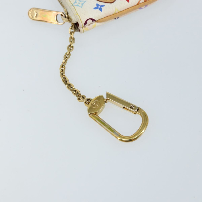 【日本直送】路易威登 Monogram Multicolor Pochette MM 手拿包 白色 M60028 LV Auth BA7202-7