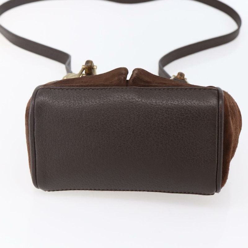 【日本直送】GUCCI 竹節手提包 麂皮 兩用 棕金色 007 1793 0238 正品 BA7262-4