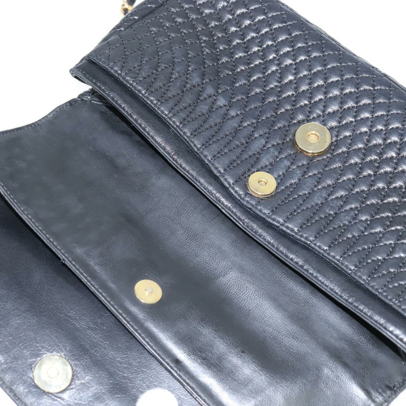 【日本直送】BALLY 鏈條單肩包 皮革 黑色 金色 正品 BA7302-9