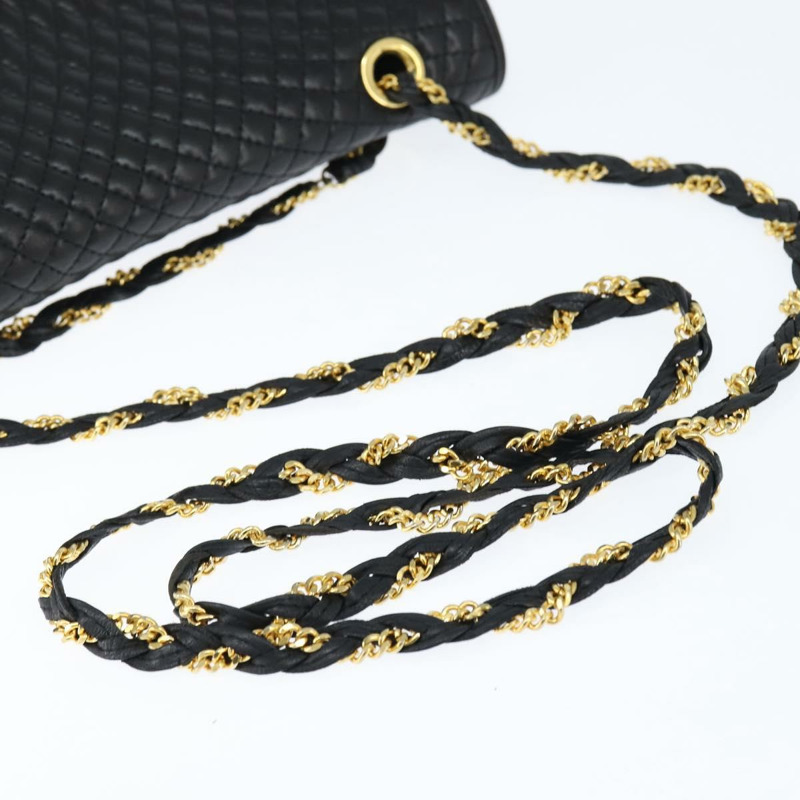 【日本直送】BALLY 鏈條單肩包 皮革 黑色 金色 正品 BA7303-6