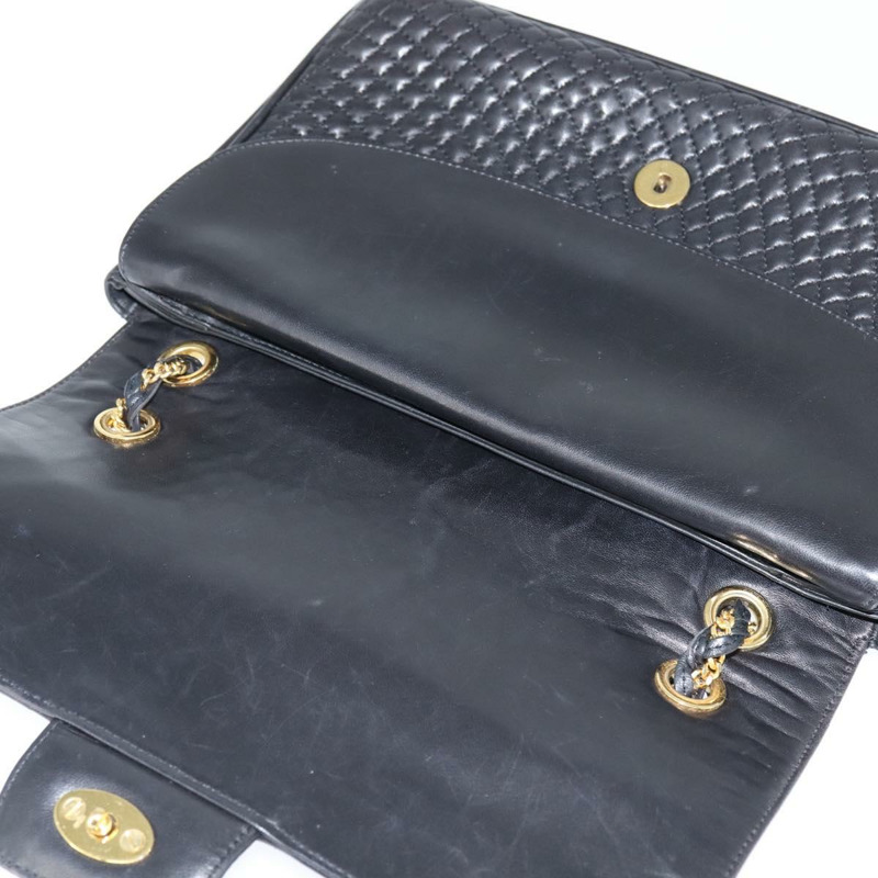 【日本直送】BALLY 鏈條單肩包 皮革 黑色 金色 正品 BA7303-9