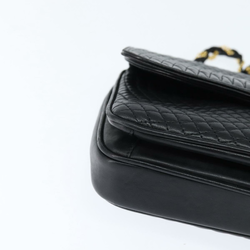 【日本直送】BALLY 鏈條單肩包 皮革 黑色 金色 正品 BA7303-13