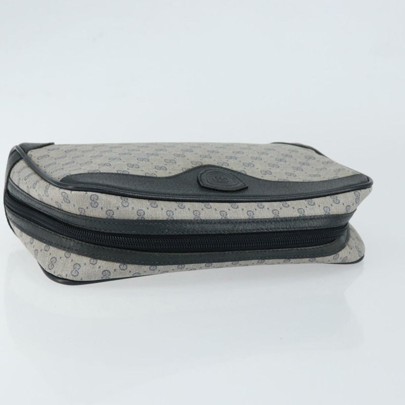 【日本直送】GUCCI Micro GG 帆布手拿包 PVC 皮革 海軍藍 金色 014 89 0094 正品 BA7239-4