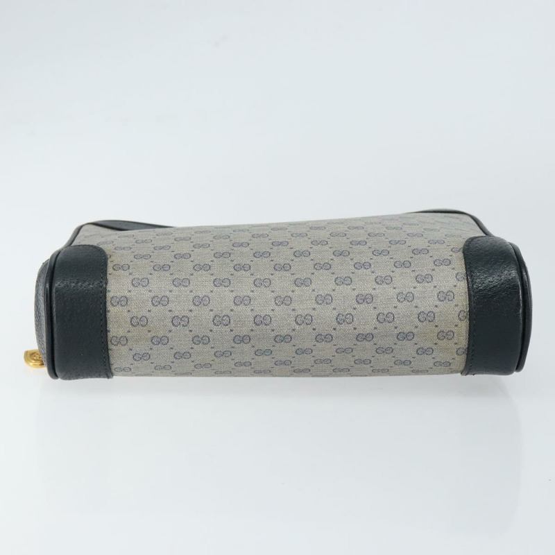 【日本直送】GUCCI Micro GG 帆布手拿包 PVC 皮革 海軍藍 金色 014 89 0094 正品 BA7239-5