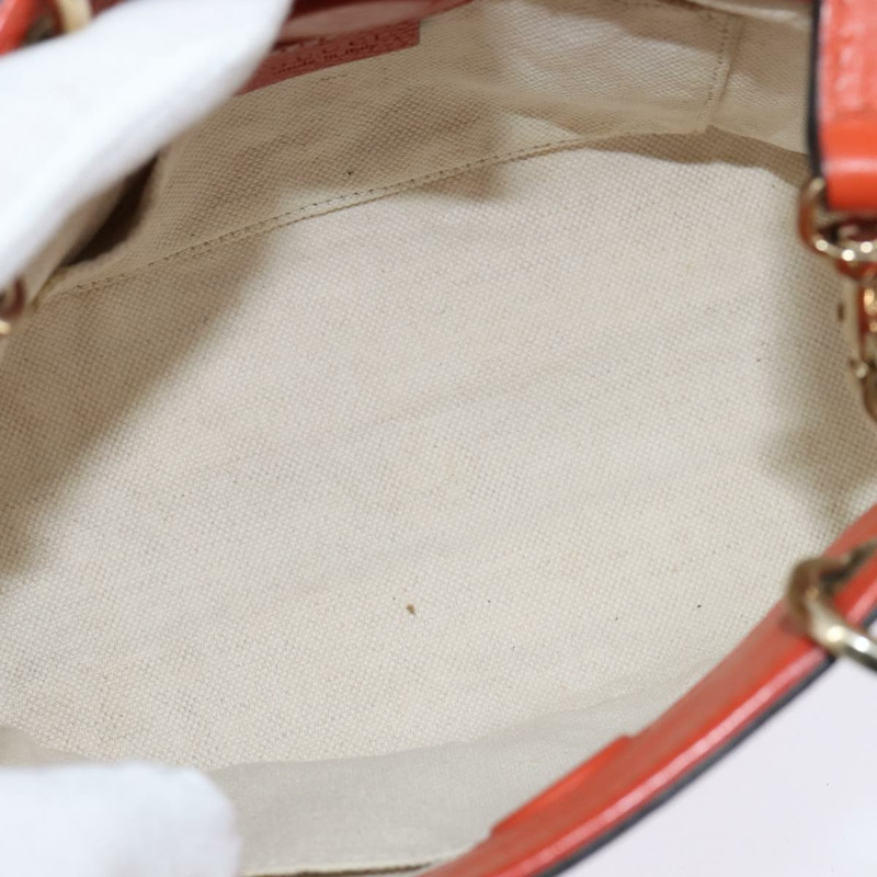 【日本直送】GUCCI 竹節手提包 皮革 兩用 橙色 金色 368823 正品 BA7264-10