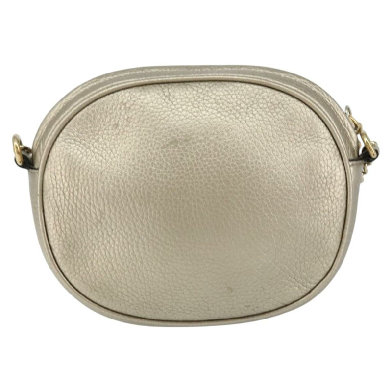 【日本直送】GUCCI 鏈條單肩包 皮革 金色 353965 正品 BA7267-1