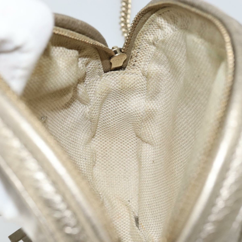 【日本直送】GUCCI 鏈條單肩包 皮革 金色 353965 正品 BA7267-17