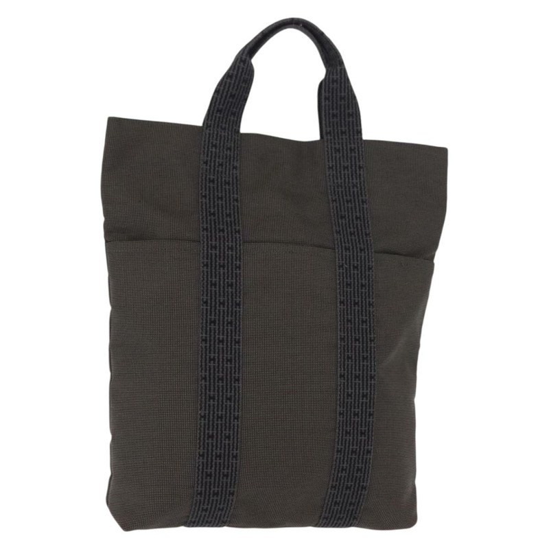 【日本直送】愛馬仕 Her Line Kabas 手袋 帆布 灰色 銀色 正品 BA7363-0