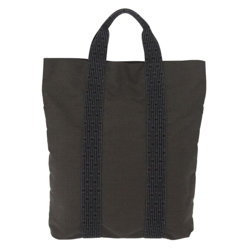 【日本直送】愛馬仕 Her Line Kabas 手袋 帆布 灰色 銀色 正品 BA7363-1