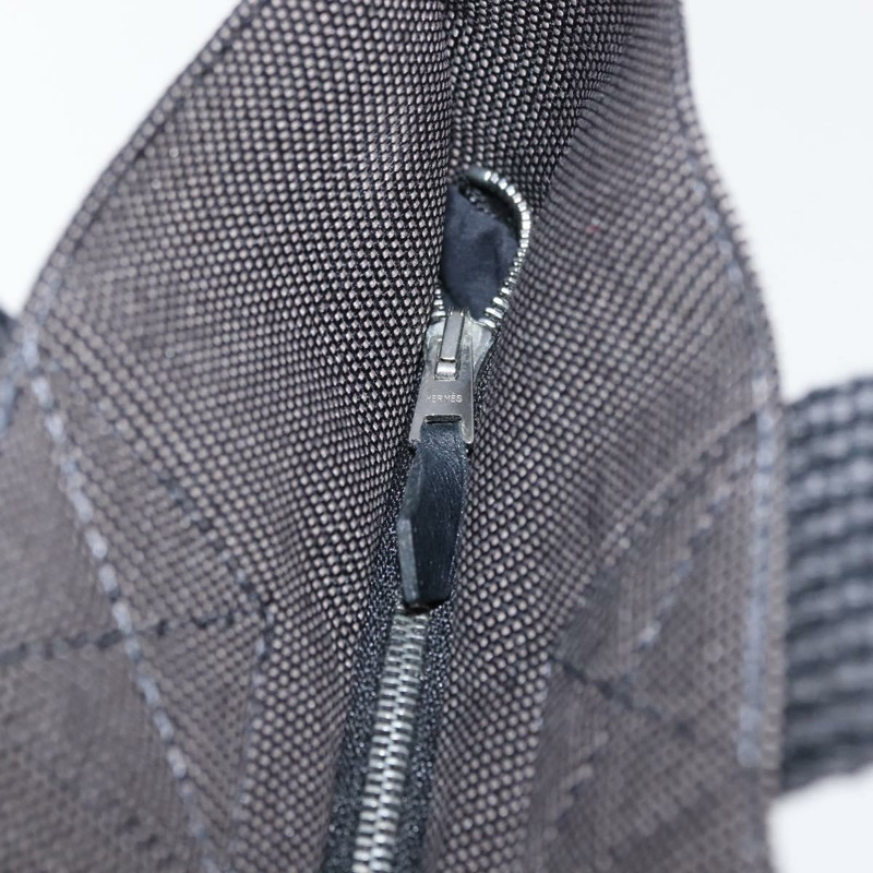 【日本直送】愛馬仕 Her Line Kabas 手袋 帆布 灰色 銀色 正品 BA7363-9