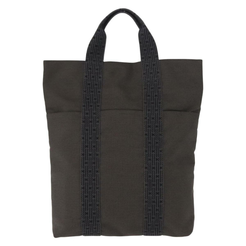 【日本直送】愛馬仕 Her Line Kabas 手袋 帆布 灰色 銀色 正品 BA7363-12