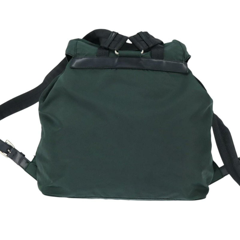 【日本直送】PRADA 雙肩包 尼龍 卡其色 銀色 正品 121319-1