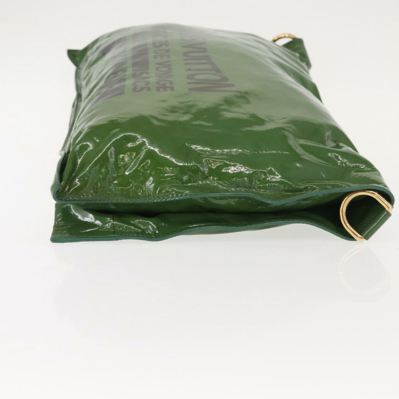 【日本直送】路易威登(LOUIS VUITTON)漆皮綠色肩背包 M93187 LV Auth 128536-2