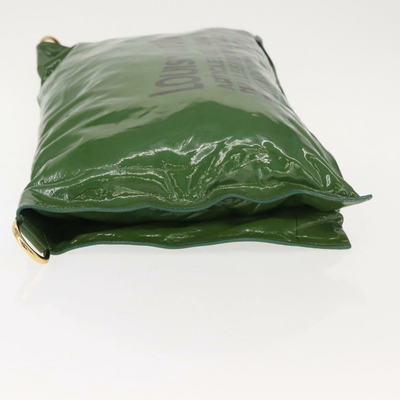 【日本直送】路易威登(LOUIS VUITTON)漆皮綠色肩背包 M93187 LV Auth 128536-3