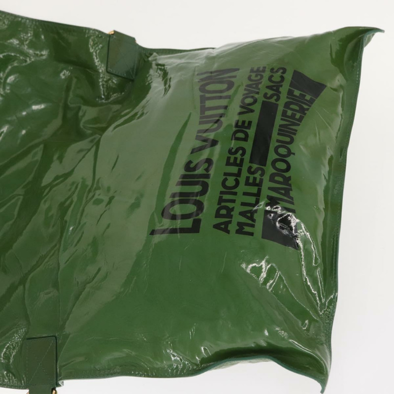 【日本直送】路易威登(LOUIS VUITTON)漆皮綠色肩背包 M93187 LV Auth 128536-8