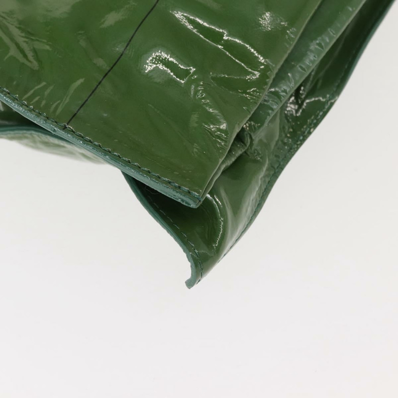 【日本直送】路易威登(LOUIS VUITTON)漆皮綠色肩背包 M93187 LV Auth 128536-15