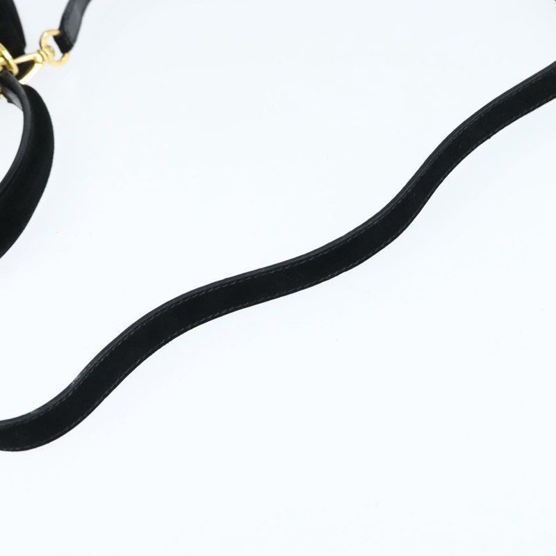 【日本直送】Salvatore Ferragamo 手提包 麂皮 2way 黑色 金色 Auth BA7321-7